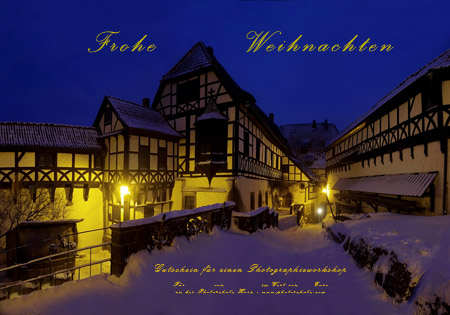 Geschenkgutschein Fotokurs Weihnachten Thringen Wartburg 